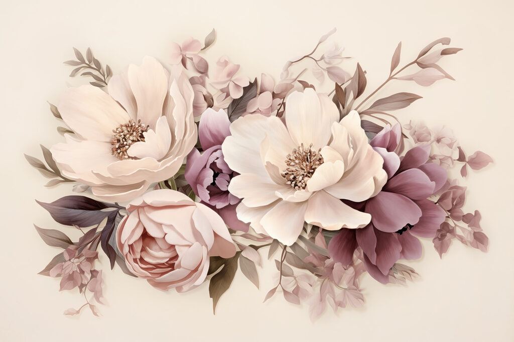 Grand bouquet de fleurs — motif complet