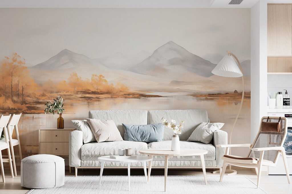 Lac et montagnes lointaines — intérieur 6