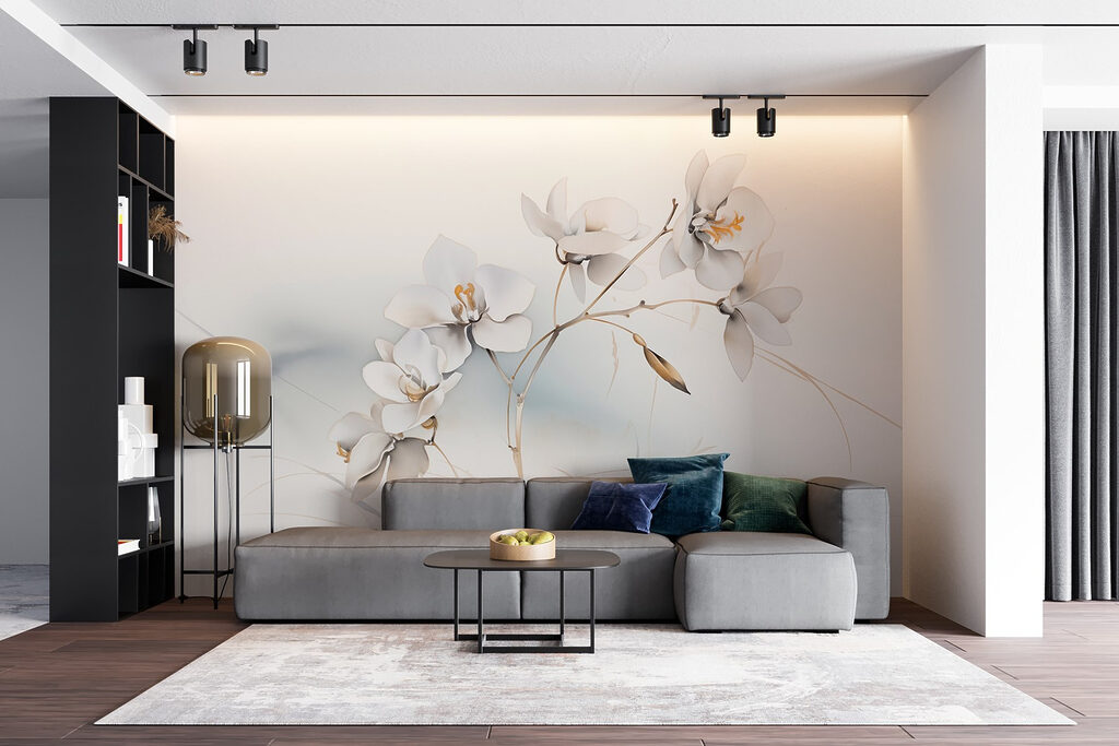 Fleurs blanches, brins dorés — intérieur 6