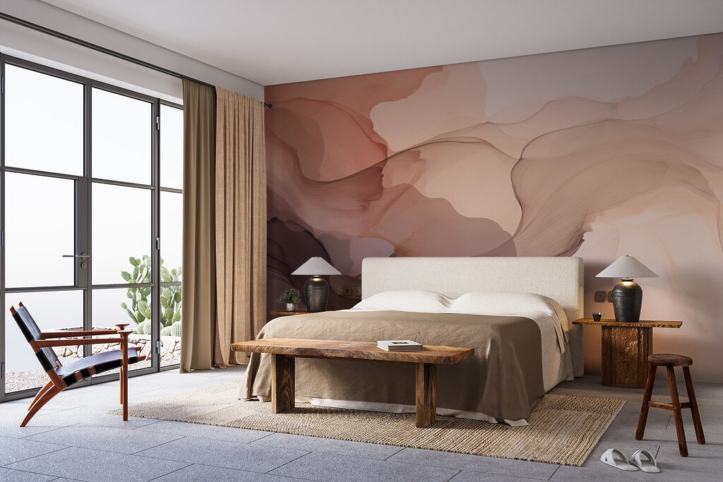 Vagues de couleurs fondues dans un intérieur