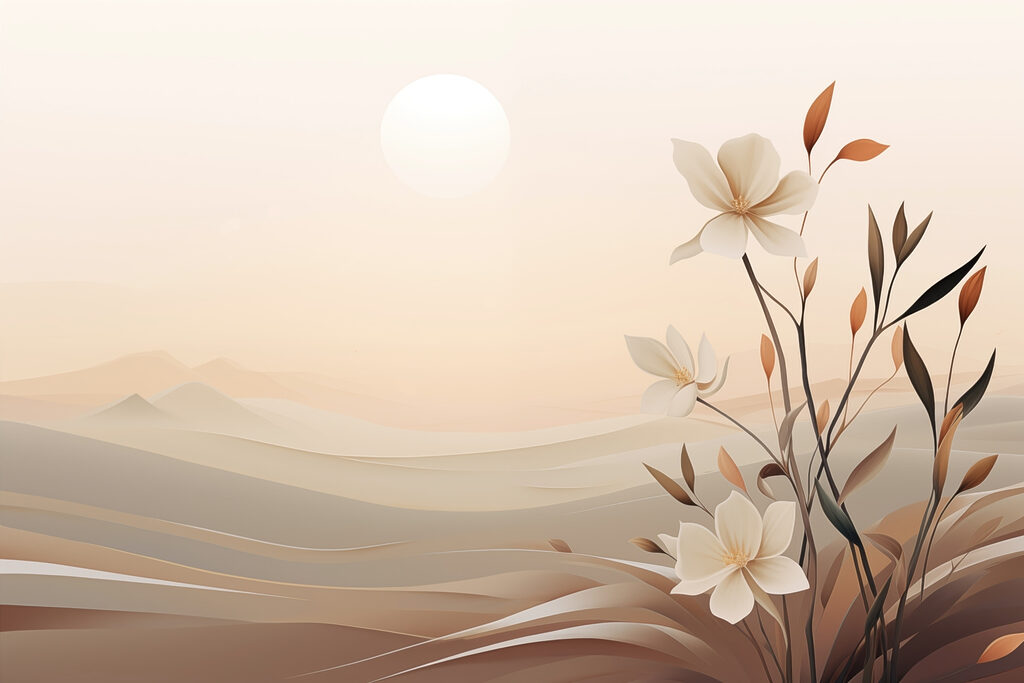 Fleurs du désert — motif complet