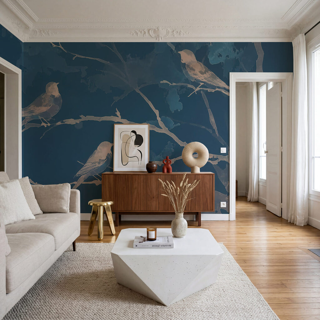 Oiseaux parmi les branches — intérieur 1