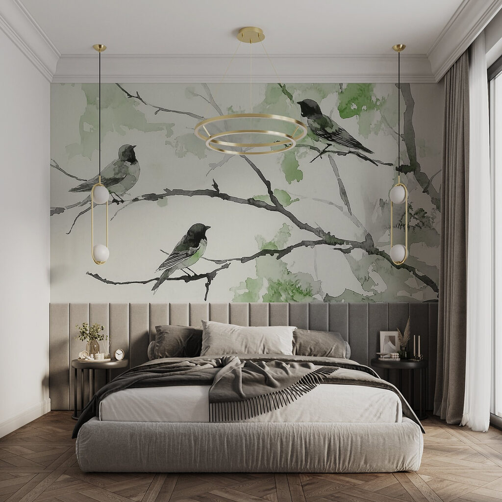 Oiseaux parmi les branches — intérieur 2