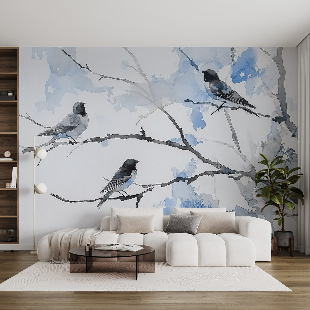 Oiseaux parmi les branches — intérieur 2