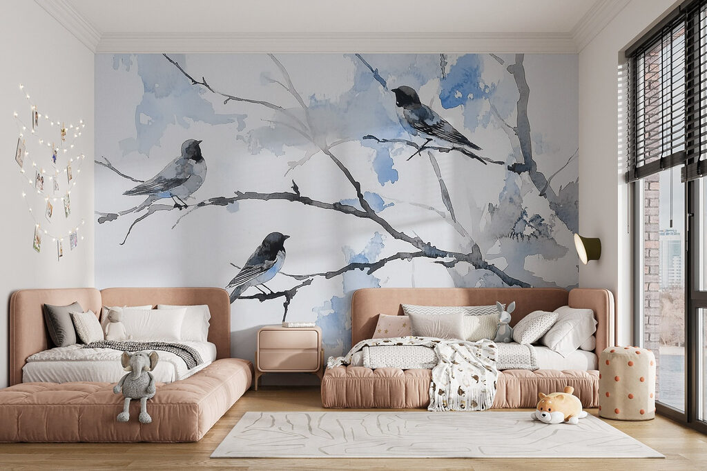 Oiseaux parmi les branches — intérieur 3