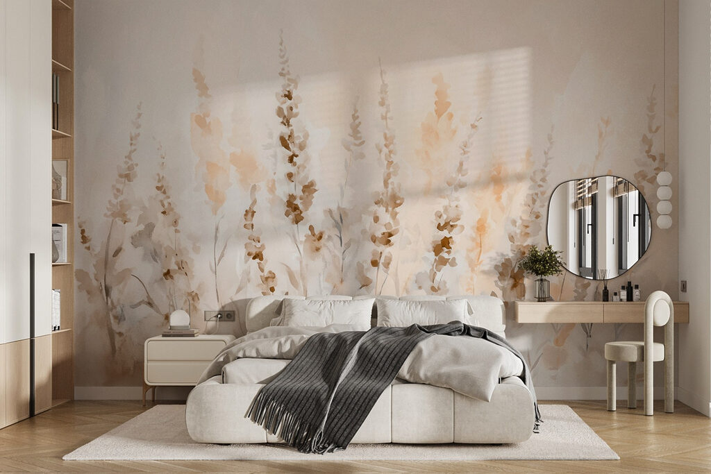 Fleurs élancées à l’aquarelle — intérieur 1