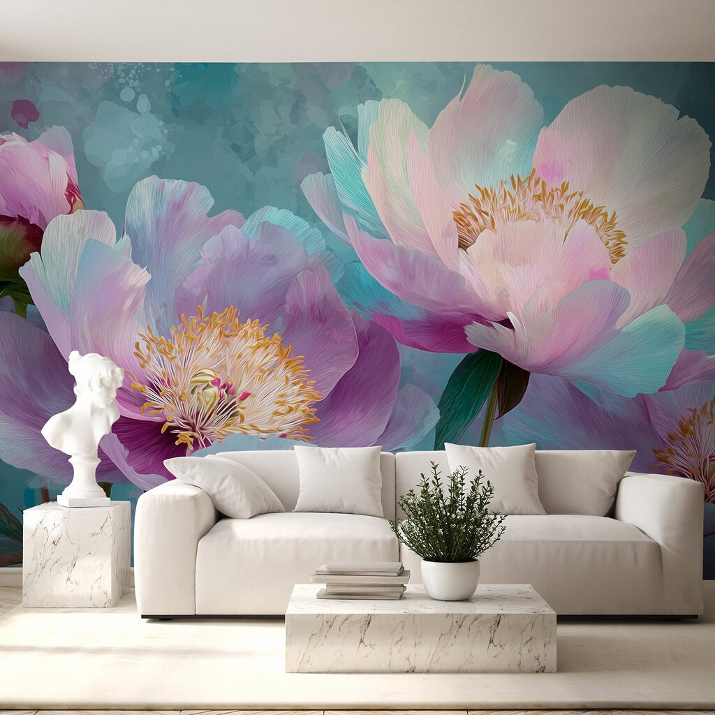 Grandes fleurs pastel — intérieur 1