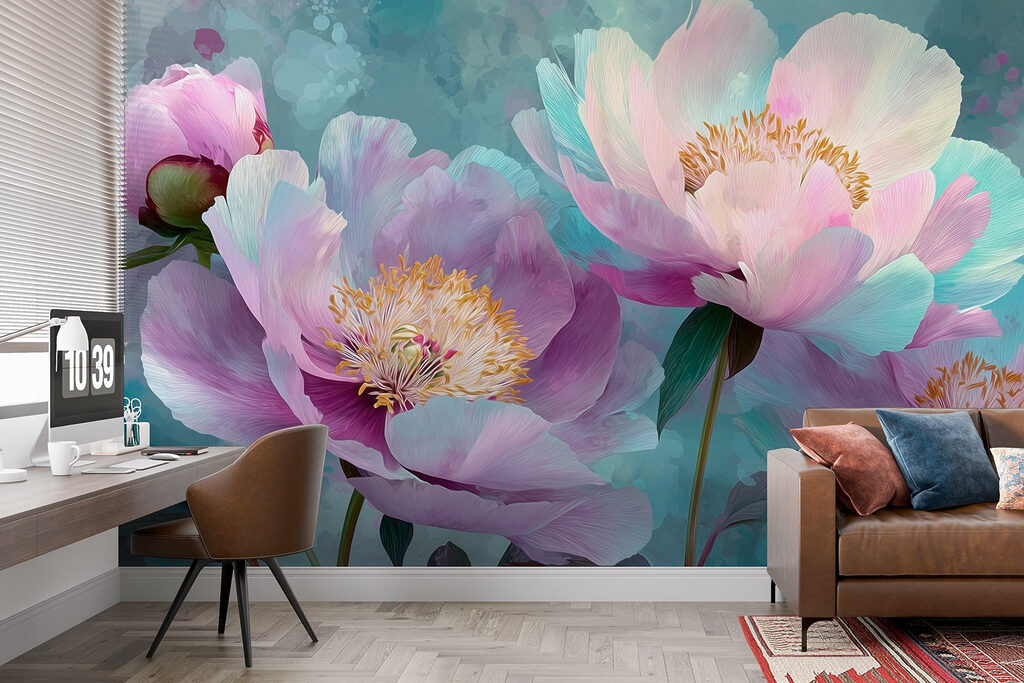 Grandes fleurs pastel — intérieur 2