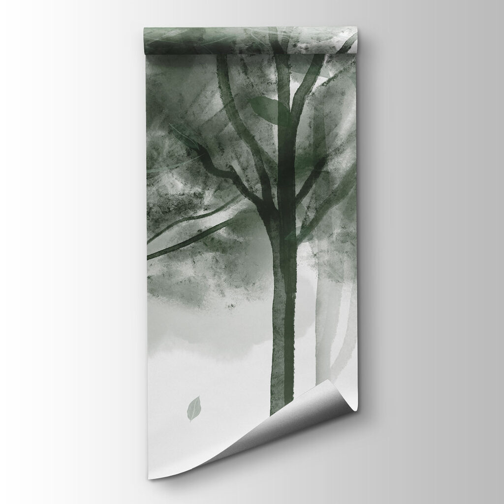 Reflet d’arbres à l’aquarelle — vue du produit