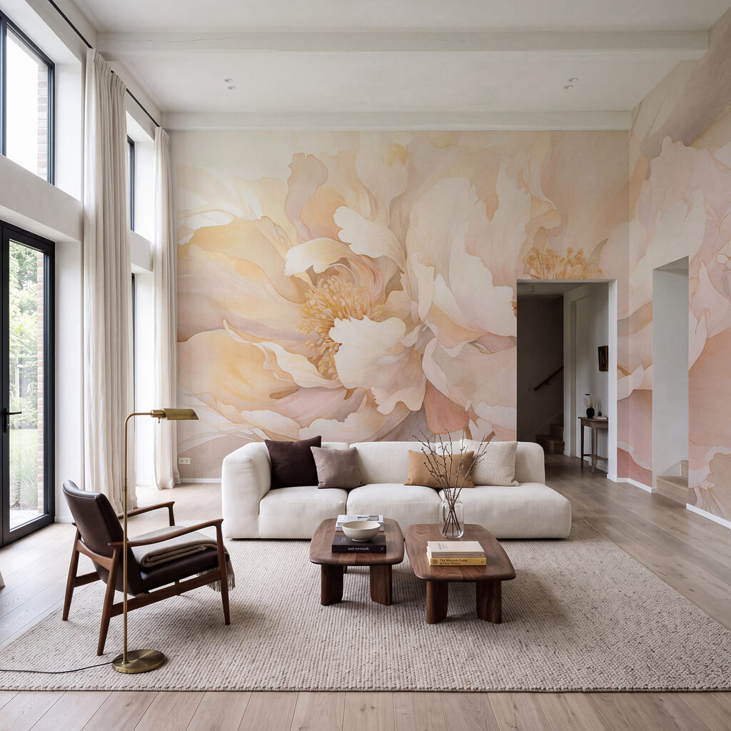 Fleurs au soleil voilé dans un intérieur