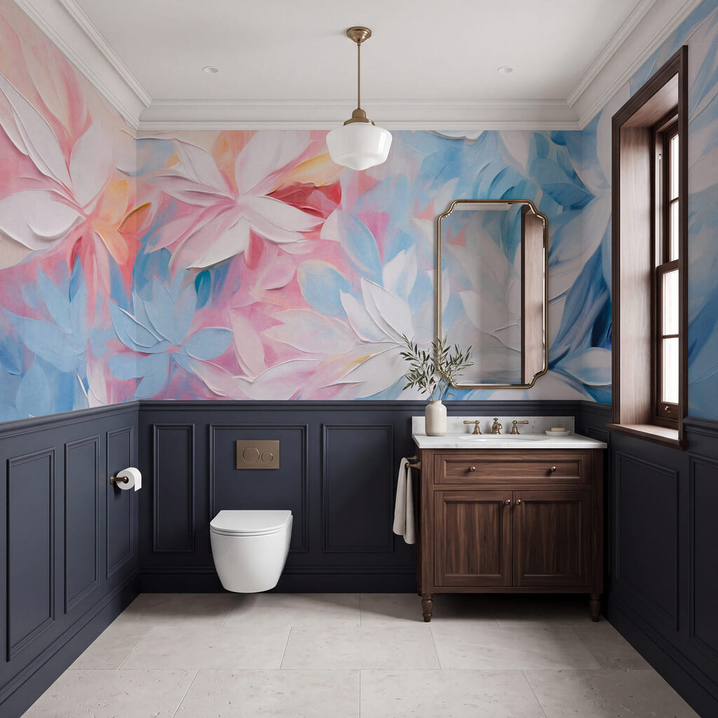 Fleurs en touches fraîches dans un intérieur