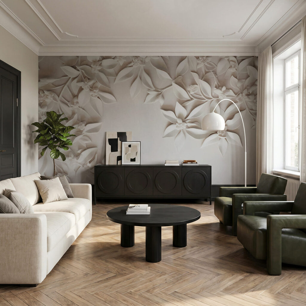 Écrin de fleurs blanches dans un intérieur