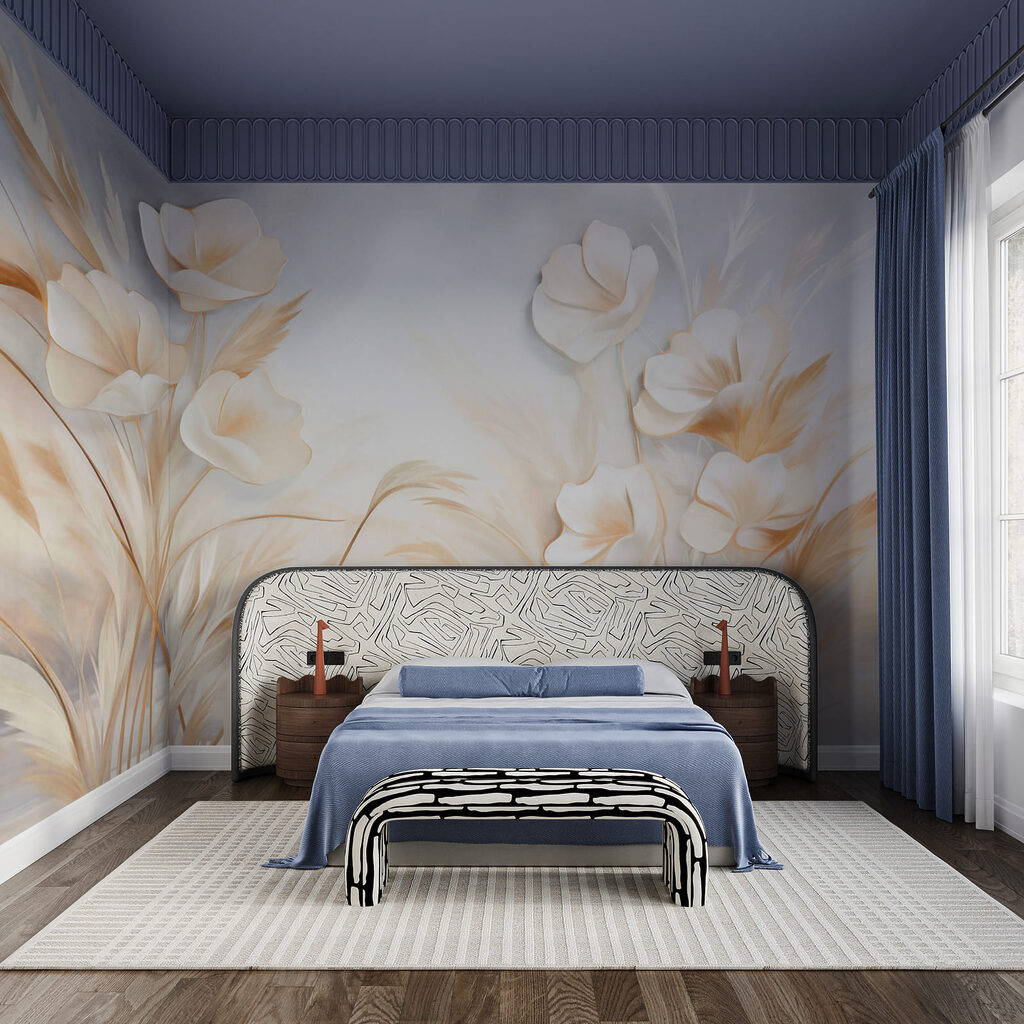 Floraison blanc crème dans un intérieur